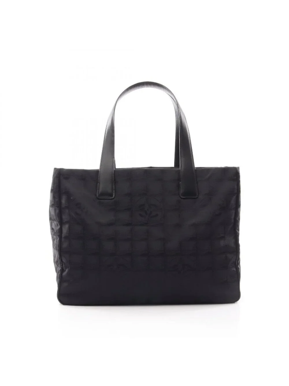 Chanel Tote New Travel Line MM Black Leather MM